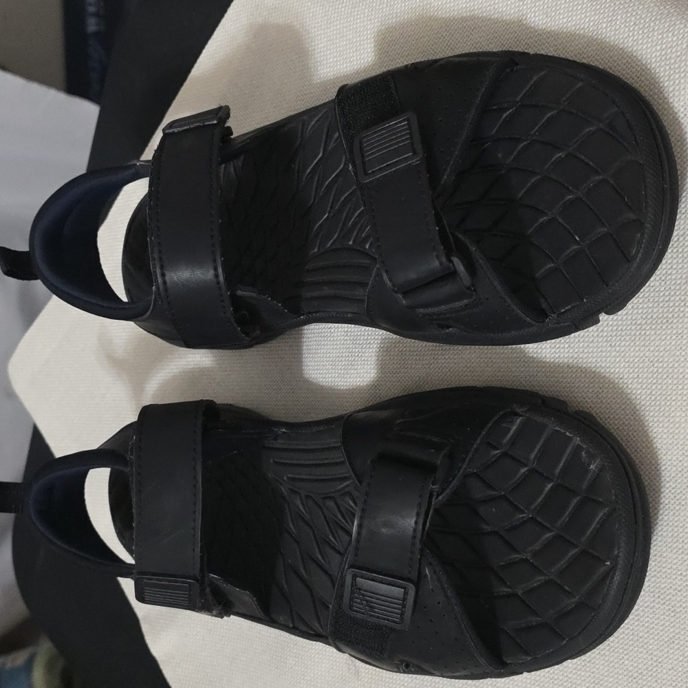 Nunn Bush Men's Black Outdoor Sandals Shoes Hook & Loop Straps Sz‎ 10 EUC